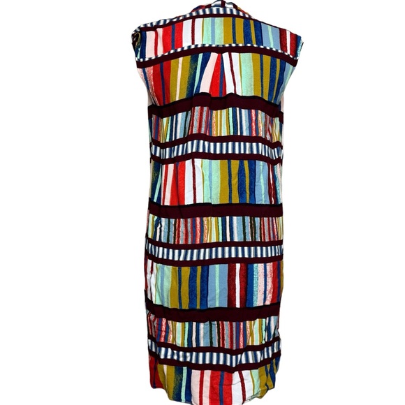 Anthropologie Maeve Womens Dress Au Revoir Striped Multicolor Tunic Shift Size 6 - Picture 4 of 6